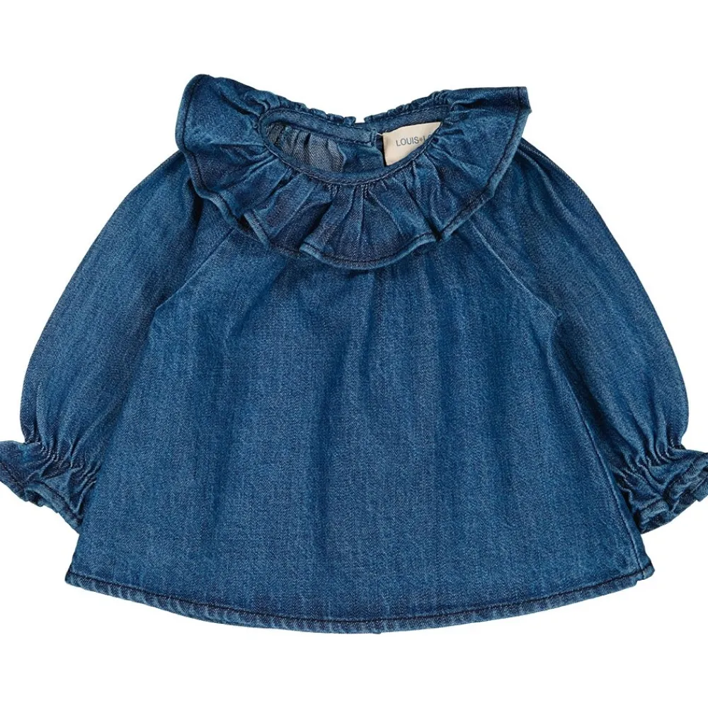 LOUIS LOUISE Blouses, Hauts Bébé Fille*BLOUSE LILIE DENIM